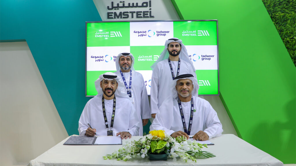 EMSTEEL Group and Tadweer Group to explore use of alternative fuels and raw materials in creating sustainable building materials