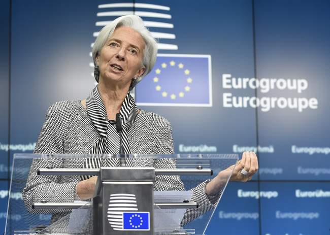 Euro zone recovery delayed, to gather pace from mid-year - Lagarde Christine