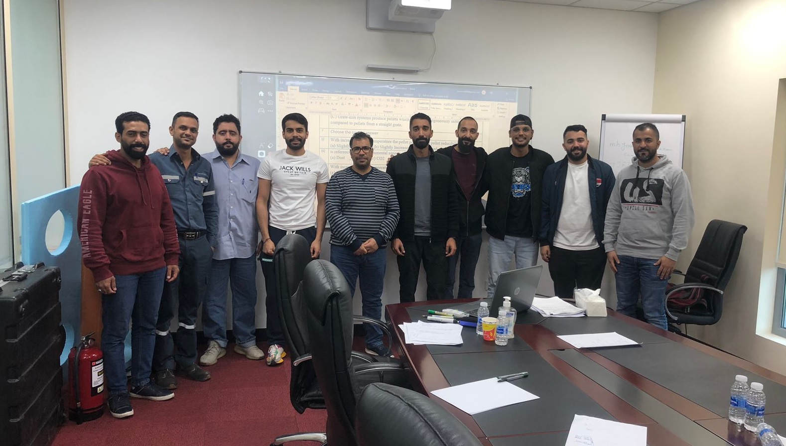 AISU trained a group from Bahrain Steel in the field of iron ore pelletizing