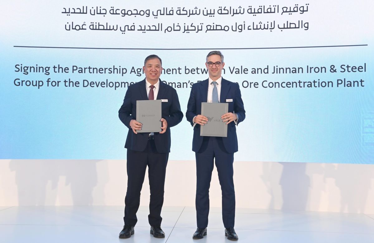 Vale and Jinnan Iron and Steel Group announce investment of over $600 million