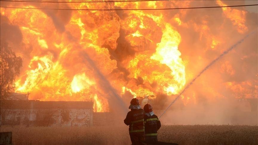 A fire breaks out in a Russian steel factory on the second anniversary of the war