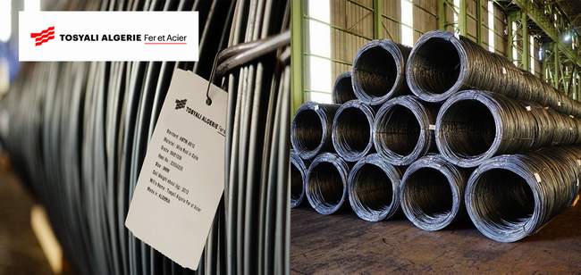 Tosyali Algeria is once again a pioneer in the export of steel products with the first export of wire rod made in Algeria