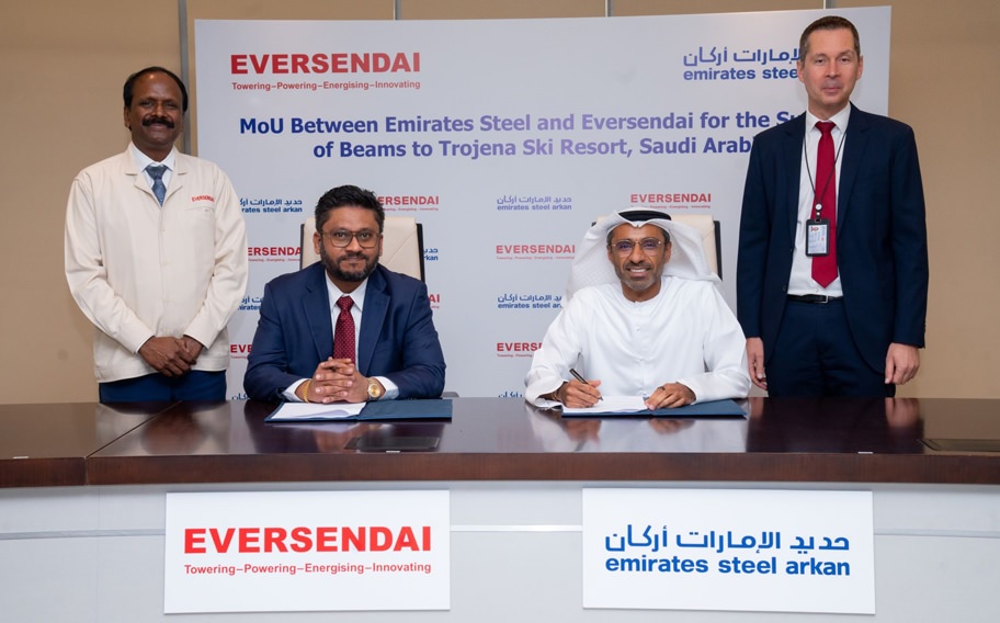 Emirates Steel and Eversendai enter into a strategic partnership to strengthen their business in Saudi Arabia